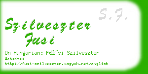 szilveszter fusi business card